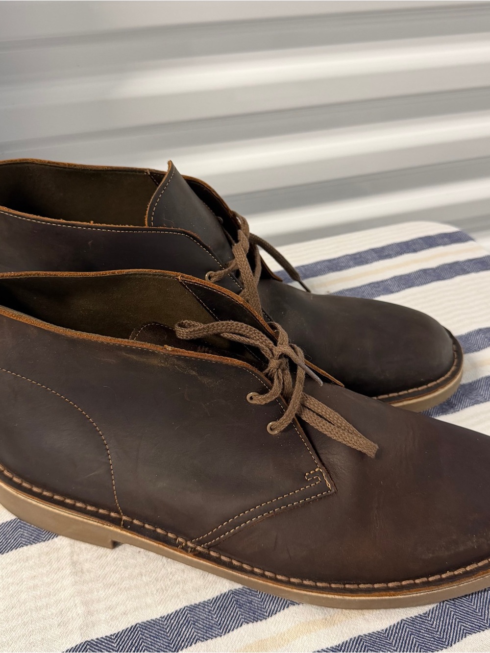 Clarks Originals Desert Boots Men Size 15 Wide Brown Leather Chukka Boots